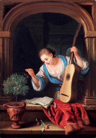 Woman with a guitar