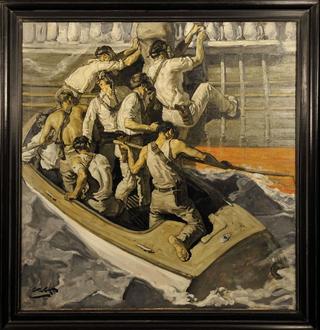 Pirates boarding Ship