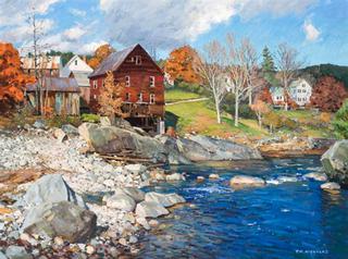 Autumn Day by a Stream