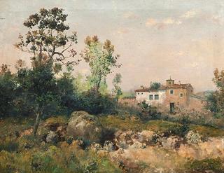 Landscape with houses