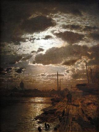 Moonlit Harbor