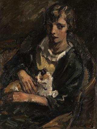 Young Woman with Cat