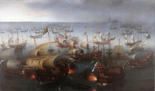 Day seven of the battle with the Armada, 7 August 1588