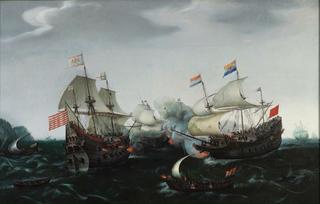 Skirmish between Dutch and British Warships