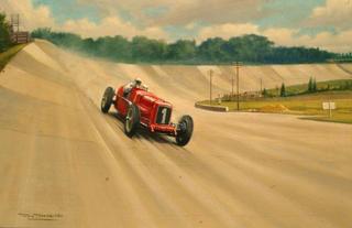 Breaking the Brooklands Track Record, Kaye Don in Sunbeam