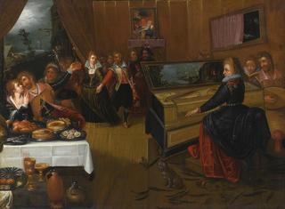 A Banquet Scene, An Allegory on Love and Lust