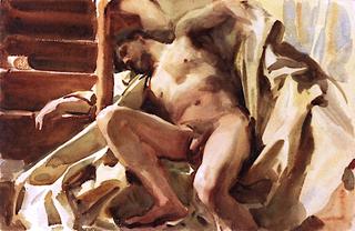 Study of a Male Nude Reclining