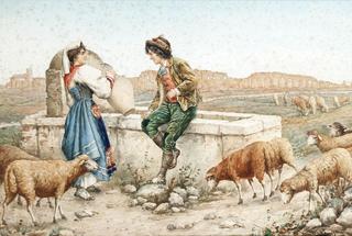 Flirting by the well