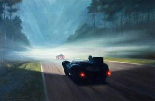 Dawn Mist at Le Mans, D-Type No.3, Le Mans, France