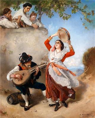 Tarantella Dancer and Mandolin Player