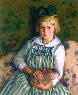 Young Girl with Rabbit