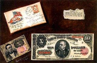A Soldier's Letter and Money: a Trompe l'Oeil
