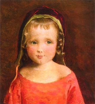 Little Girl in a Crimson Bonnet