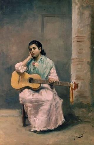 Gitana con guitarra