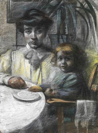 The wife and daughter of Giacomo Balla