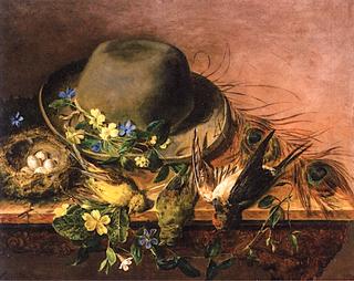 Still Life with Hat, Bird and Eggs