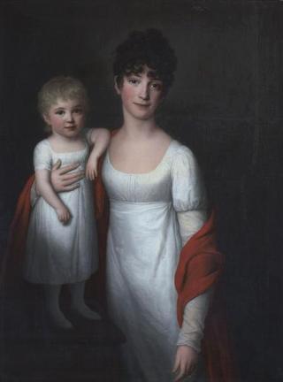 Portrait of Baroness Charlotte Ulrike von Rosenkrantz and her daughter Axeline