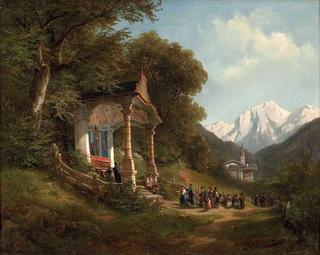 Procession at the Chapel in Ramsau near Berchtesgaden