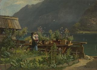 Garden on the Shore of Lake Hallstatt