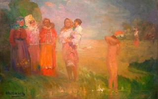 Peasant Women and Bather