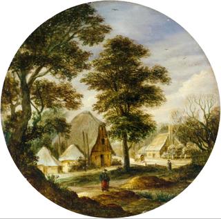 Landscapes with trees and farm houses