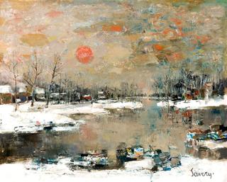 Winter over the River Lys