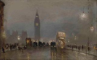 Big Ben over Westminster Bridge
