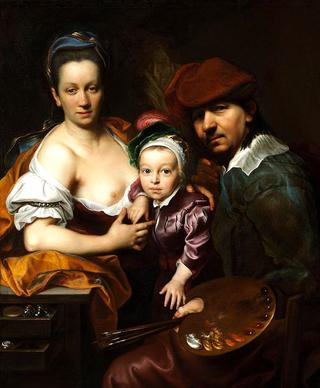 Self-portrait with a family