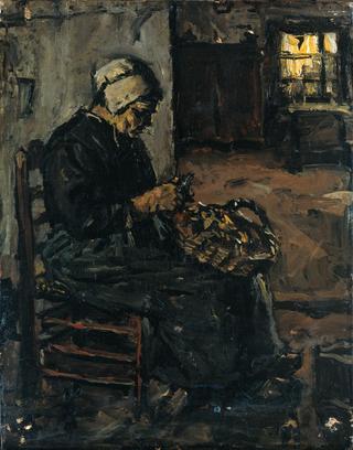 Peasant Woman Peeling Potatoes