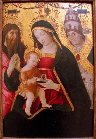 圣母子与圣哲罗姆和圣额我略一世