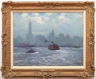 New York Harbor at Dusk