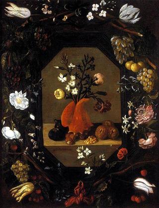 Still-Life with Flowers with a Garland of Fruit and Flowers