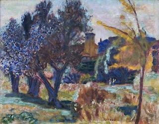 Landscape with Olive Trees and a Chapel