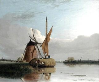 Barges on the Norfolk Broads