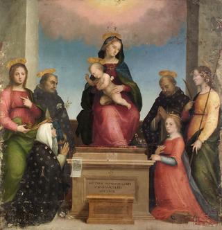Mary with Katharine of Siena, Katharine of Alexandria, Mary Magdalene and Saints