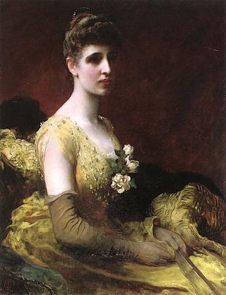 Mrs. Dixon of Rheda, Seated Three-Quarter-Length, in a Yellow Dress