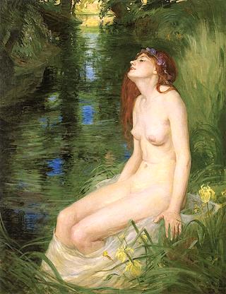 A Nymph beside a Pool