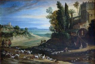 Landscape with the Pilgrims at Emmaus and an Allegory of Two Herds