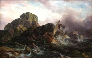 The shipwreck of a schooner