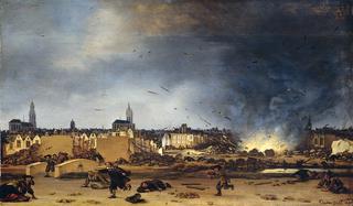 The explosion of the gunpowder storage building in Delft