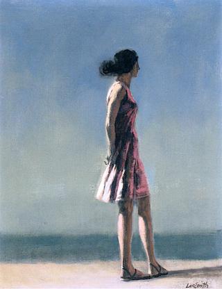 Standing Woman in Profile, Pink