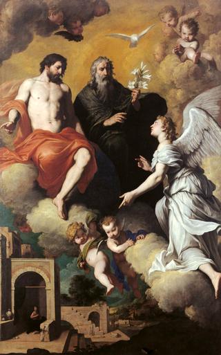 The Holy Trinity Sends Archangel Gabriel to Virgin Mary