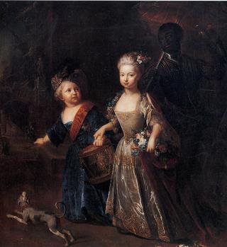 Frederick the Great as a child with his sister Wilhelmine