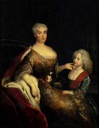 Markgräfin Maria Dorothea von Brandenburg-Schwedt and Her Son Friedrich Wilhelm.