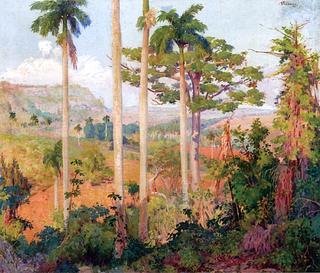 Cuban Landscape with Palm Trees