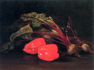 Still Life with Beets and Red Peppers