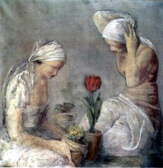 Women with a Tulip