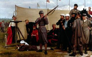 Volunteers at the Firing Point, 1866