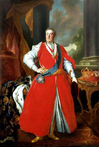 身着波兰服装的奥古斯都三世国王肖像