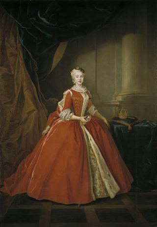 披着波兰服装的萨克森公主玛丽亚·阿玛莉亚的肖像